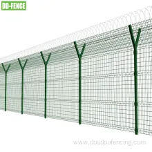 Powder Coated Galvanized Airport Welded Wire Mesh Fence